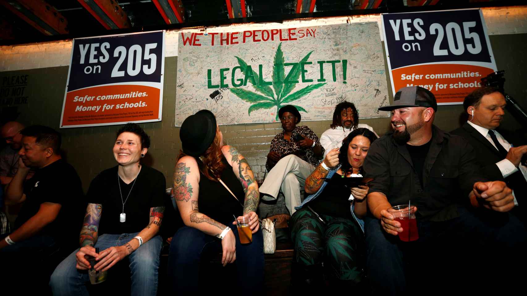Partidarios de la legalización de la marihuana.