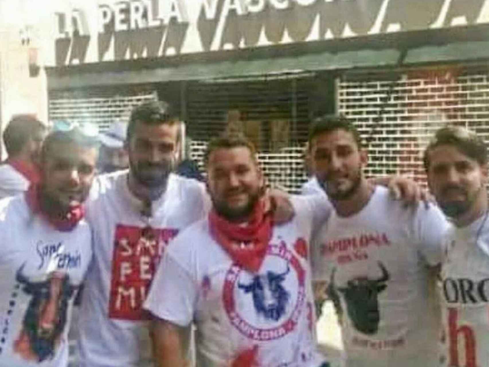 Los cinco detenidos por la presunta violación de San Fermín.