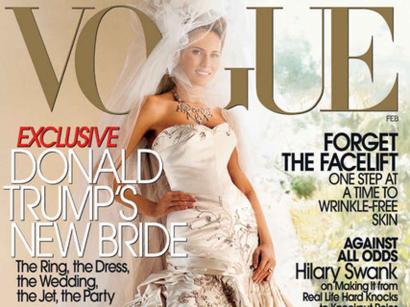 La modelo aparece en la revista Vogue en 2005 fotografiada por Mario Testino.