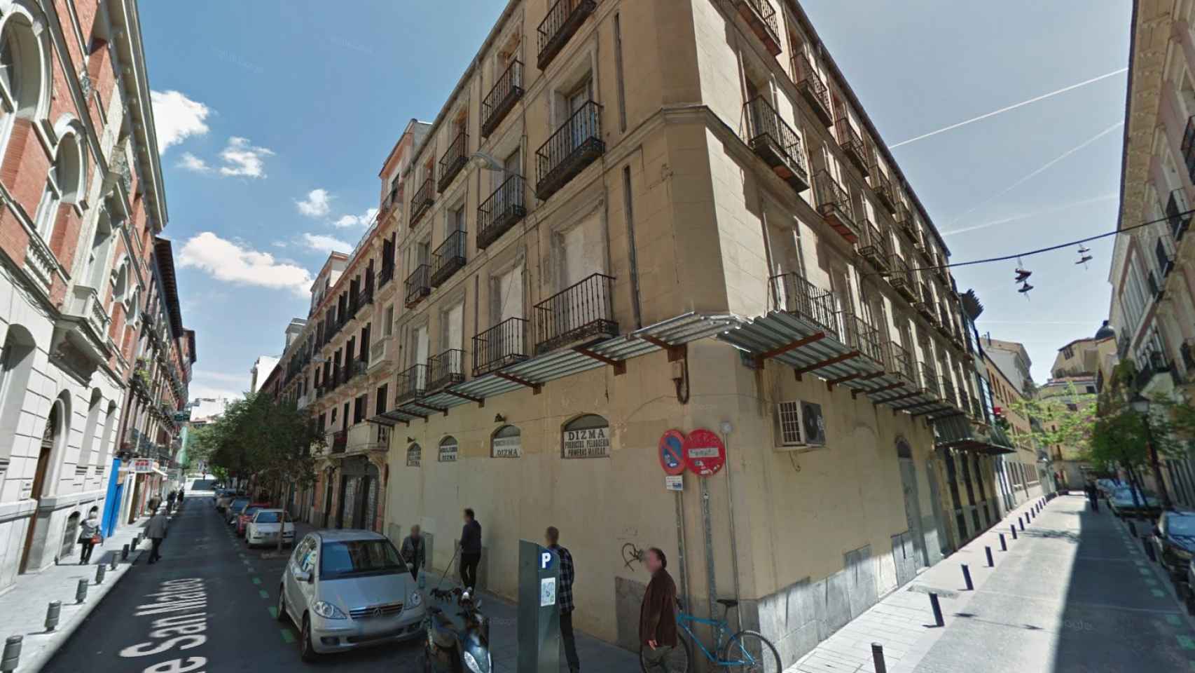 Imagen del edificio 'okupado' en Madrid por el colectivo Patio Maravillas.