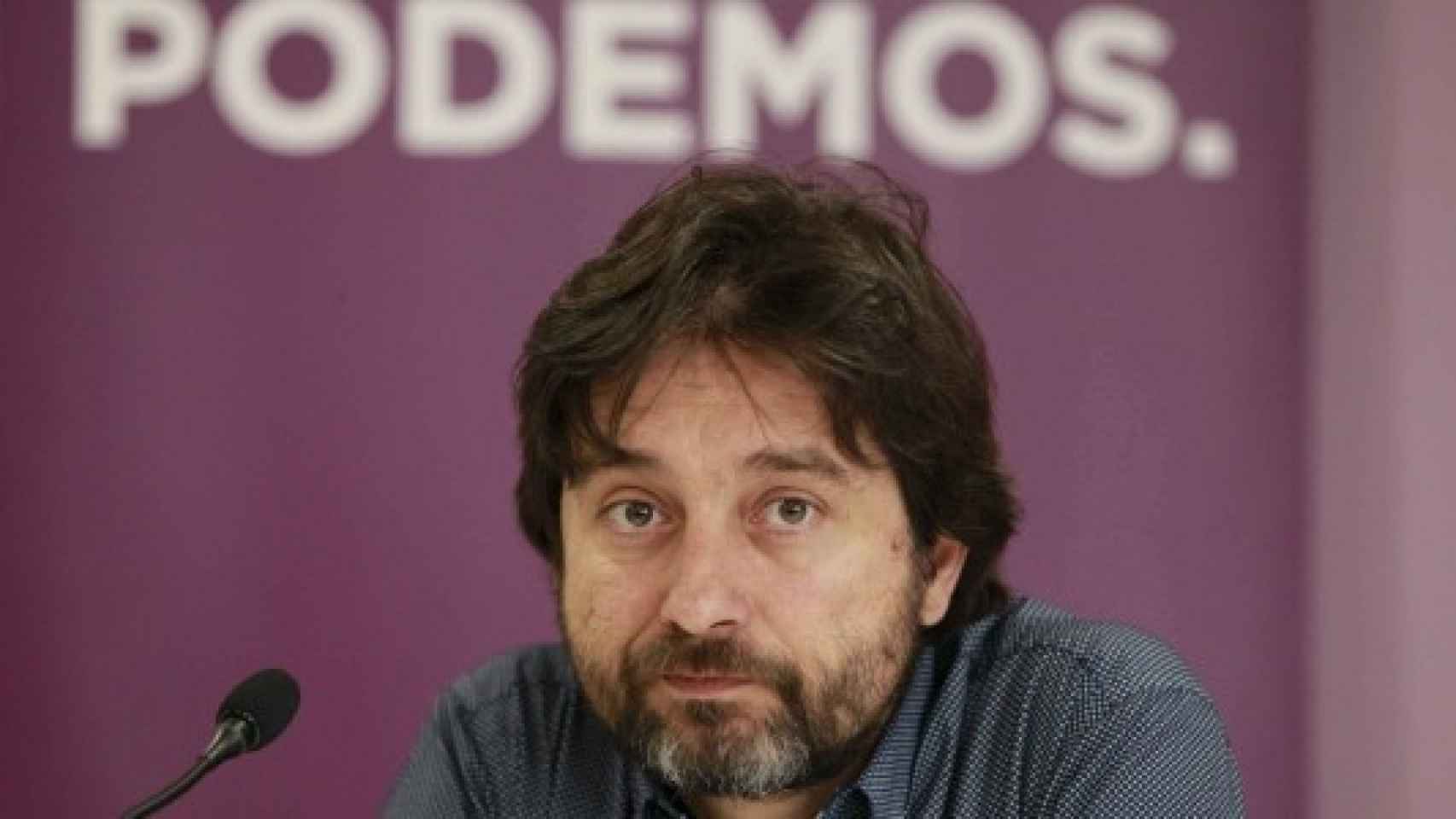 Rafa Mayoral, en la sede de Podemos.