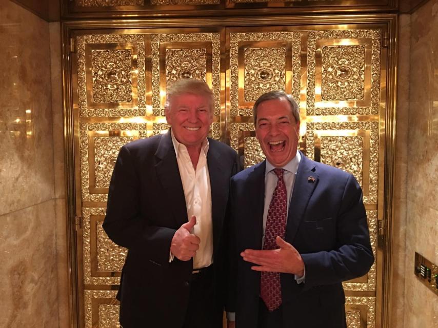 Farage y Le Pen, los primeros contactos internacionales del presidente Trump