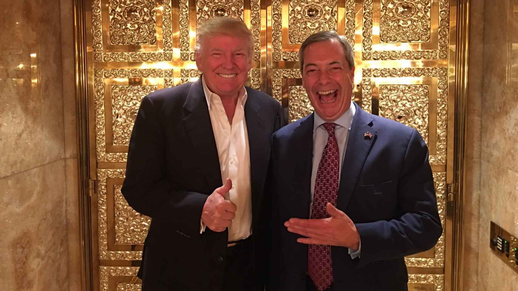 Farage y Trump, tras ser elegido este presidente de EEUU.