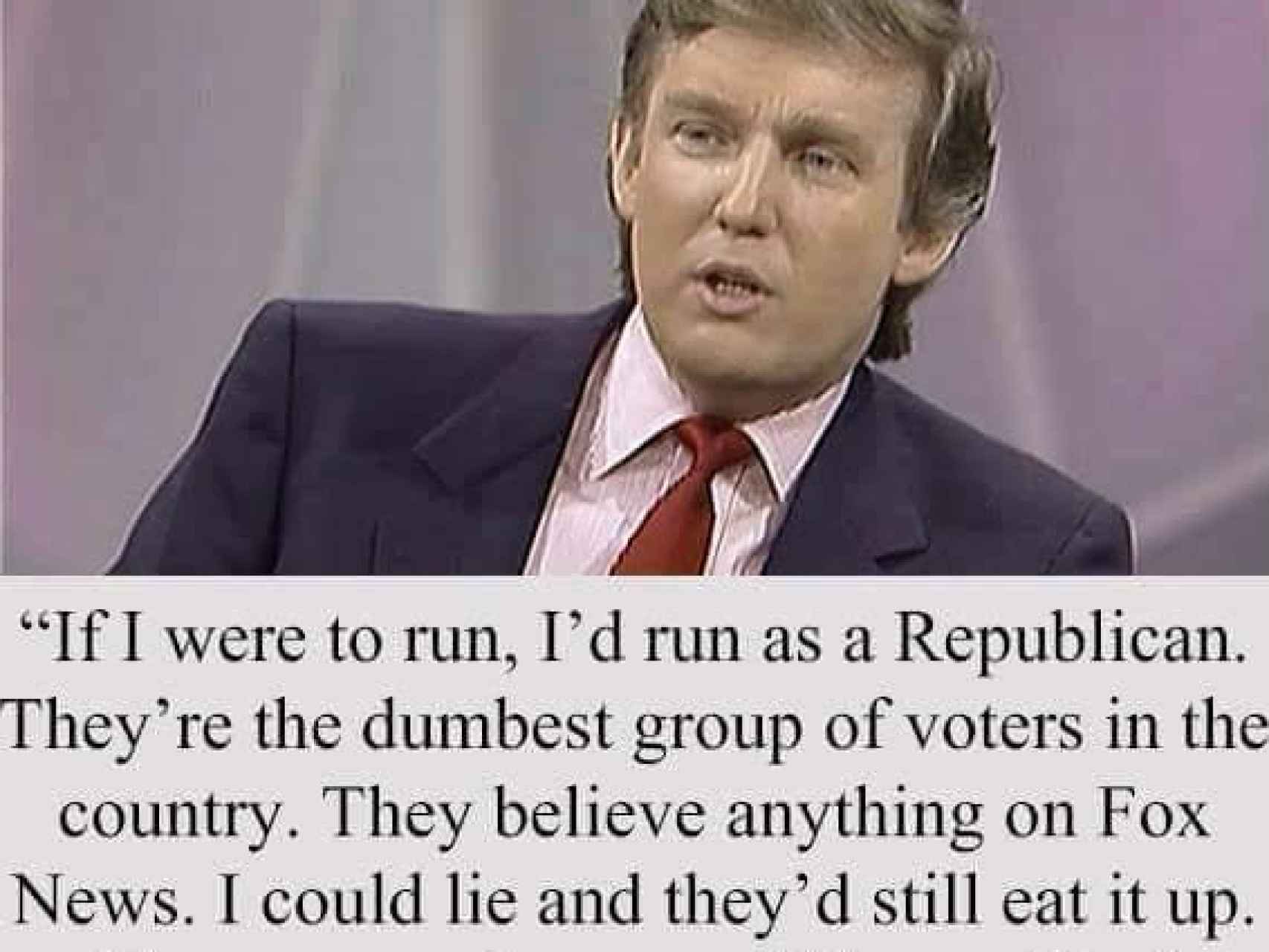 Uno de los memes virales sobre Trump que resultaron falsos.