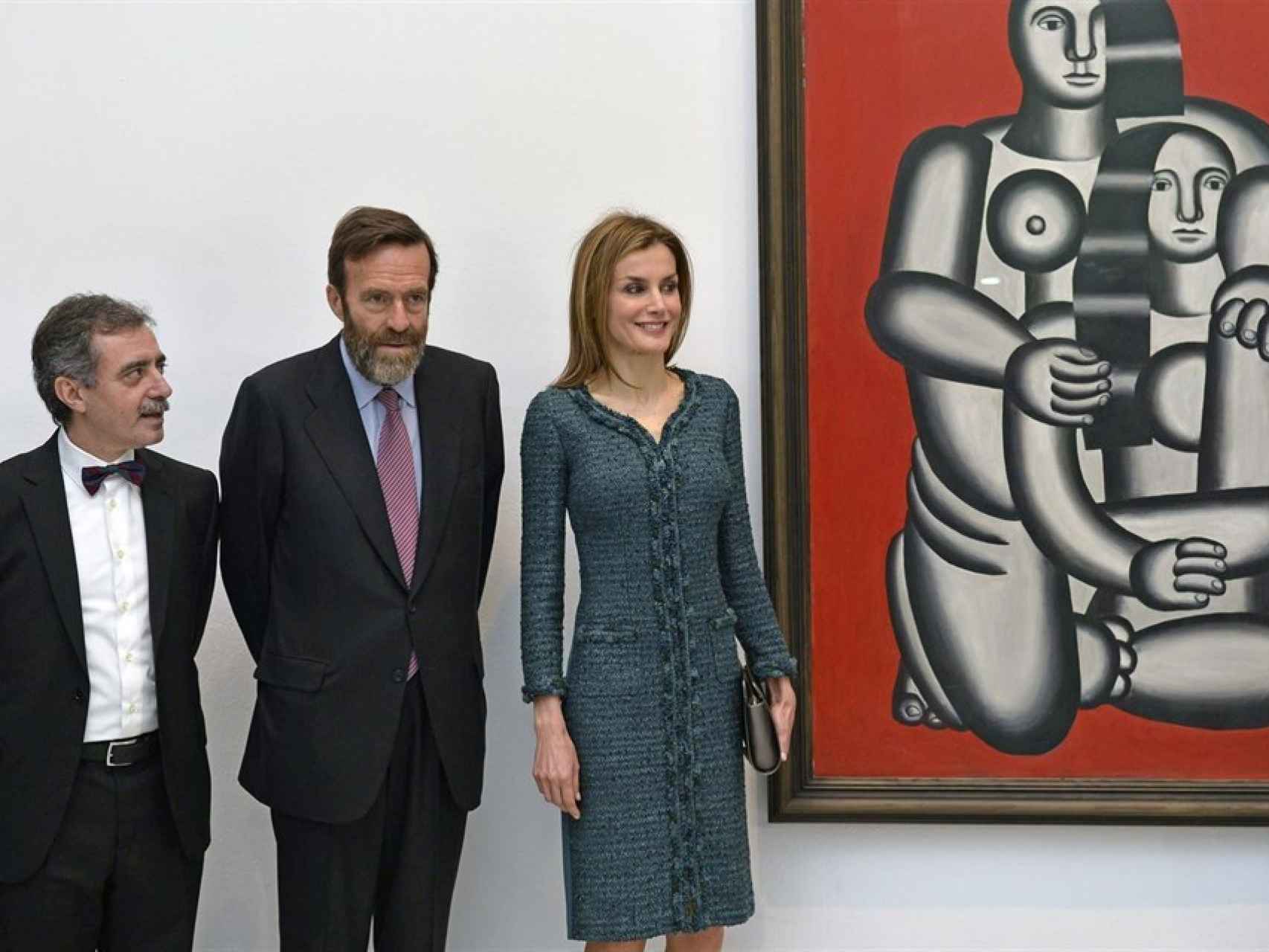 La Reina durante la inauguración de una exposición en el museo Reina Sofía el 18 de marzo de 2015