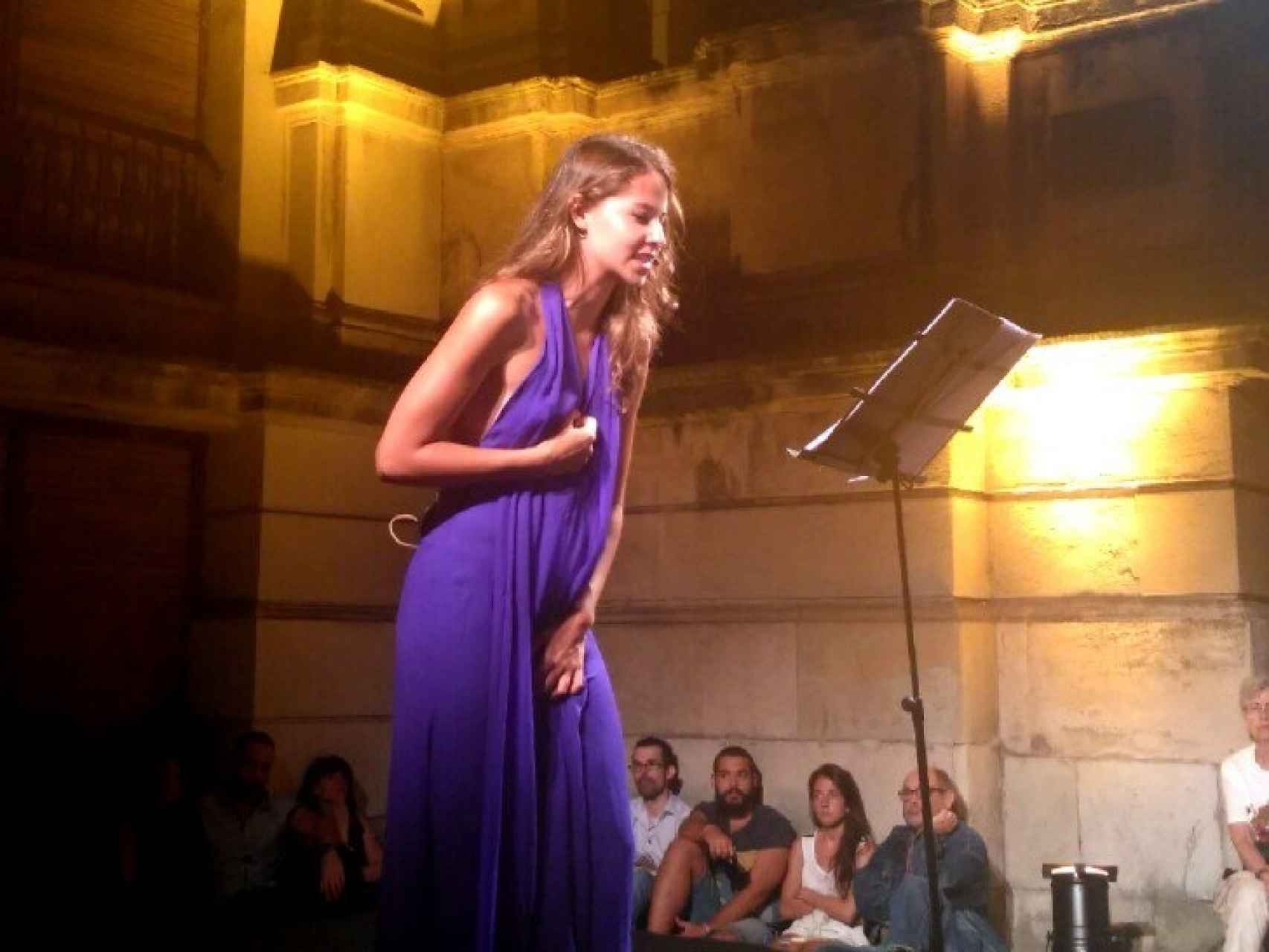 Irene Escolar en la primera representación de Leyendo Lorca.