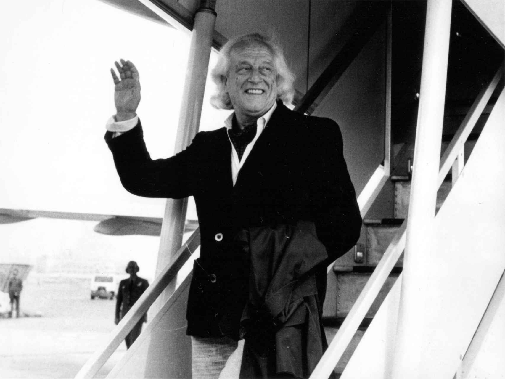 Rafael Alberti en su regreso a España en 1977.