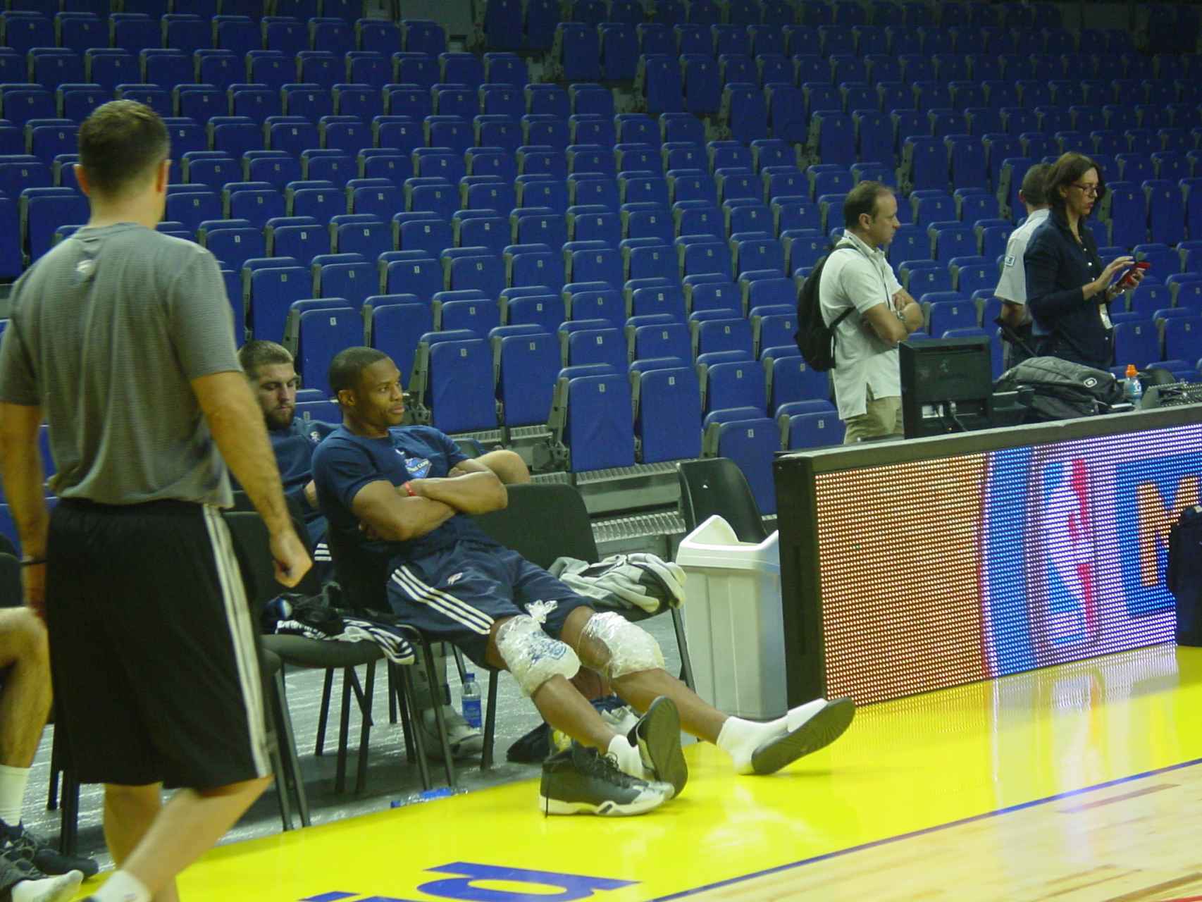 Westbrook descansa en uno de sus entrenamientos en Madrid el pasado octubre.