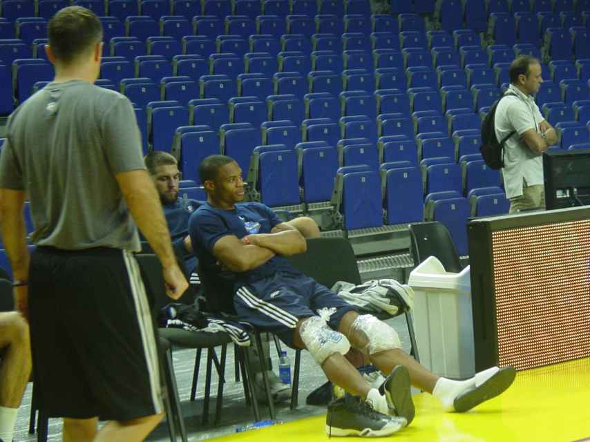 Westbrook descansa en uno de sus entrenamientos en Madrid el pasado octubre.