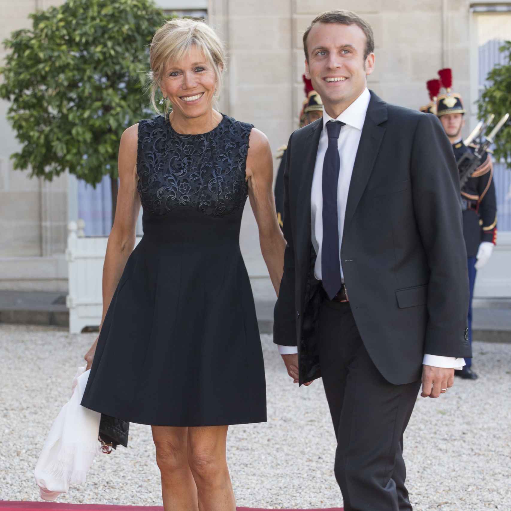 La pareja Macron en un acto oficial