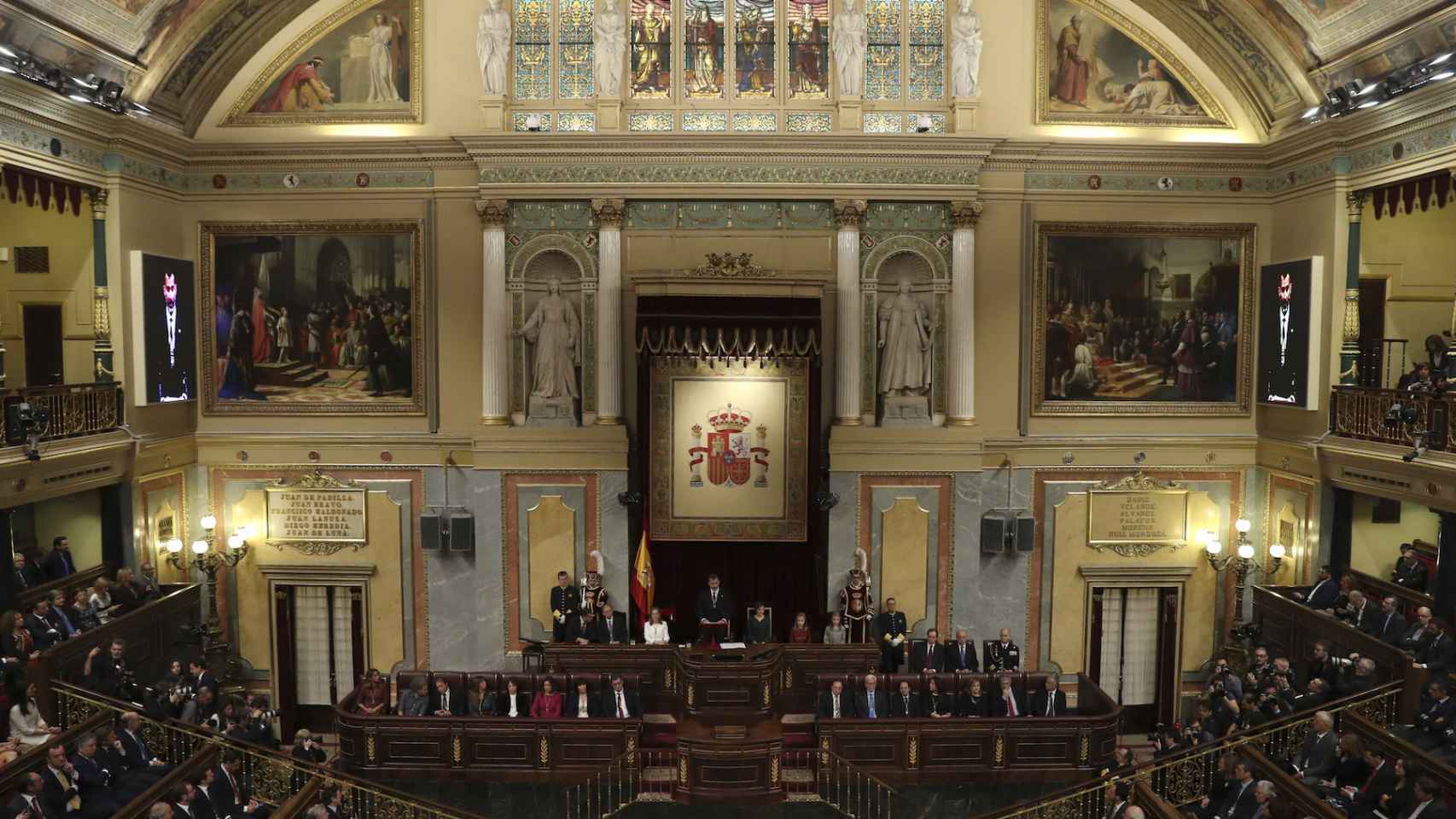El hemiciclo del Congreso, este jueves durante la apertura solemne de la legislatura.