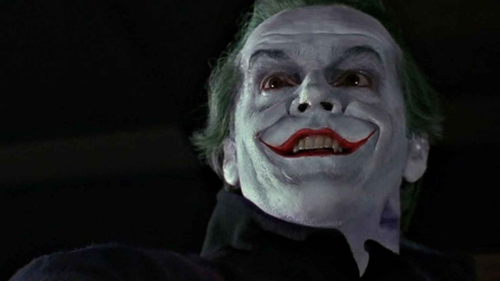 Jack Nicholson como el Joker de Batman.