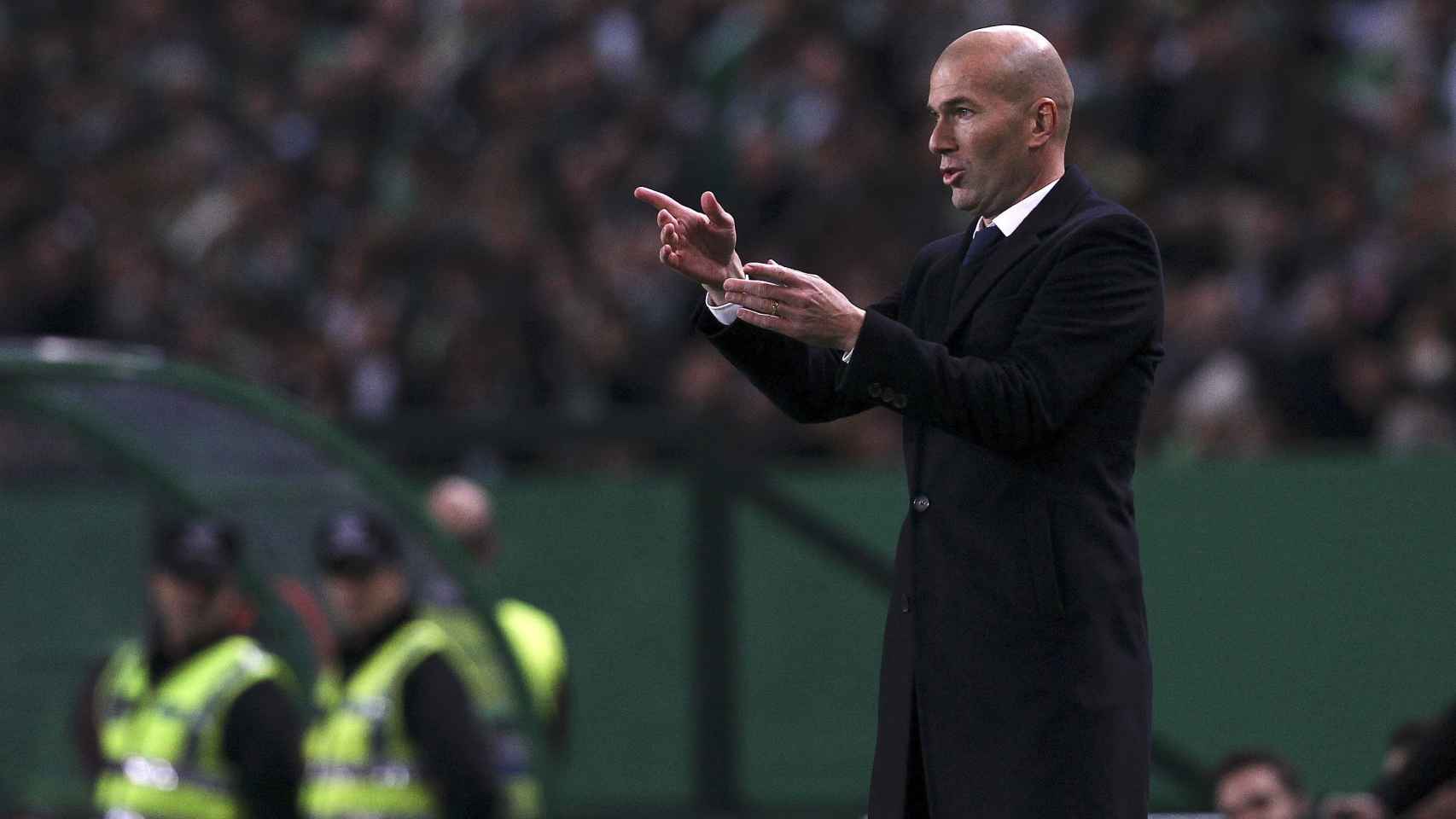 Zidane en el partido ante el Sporting de Lisboa.