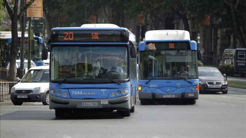 Autobuses de la EMT.