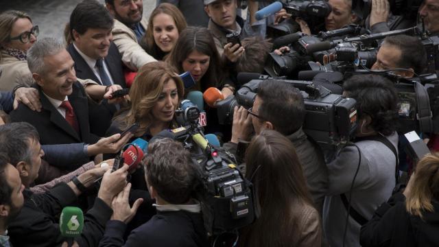 Susana Díaz, este  martes en Sevilla.