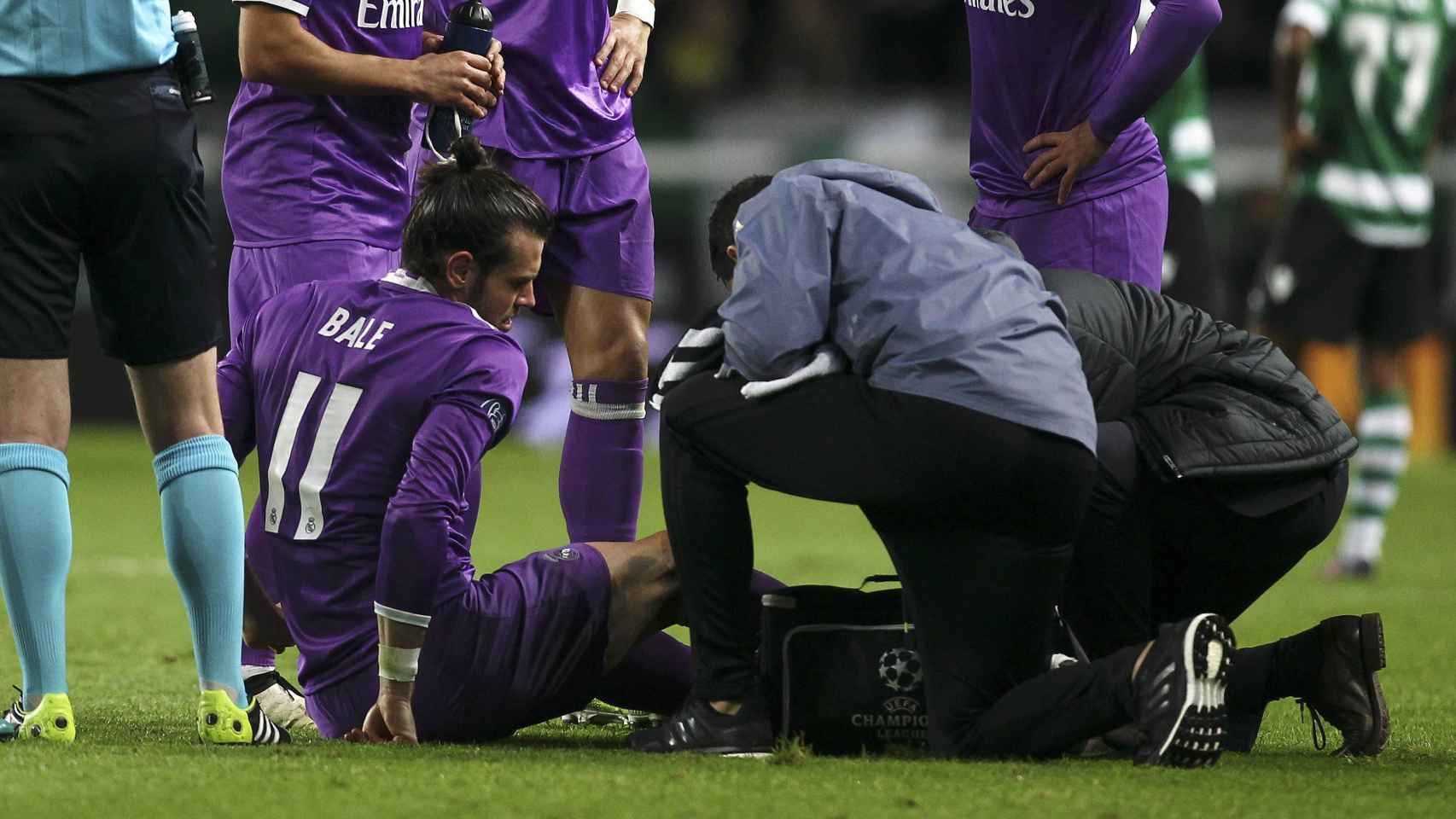 Bale cae lesionado.