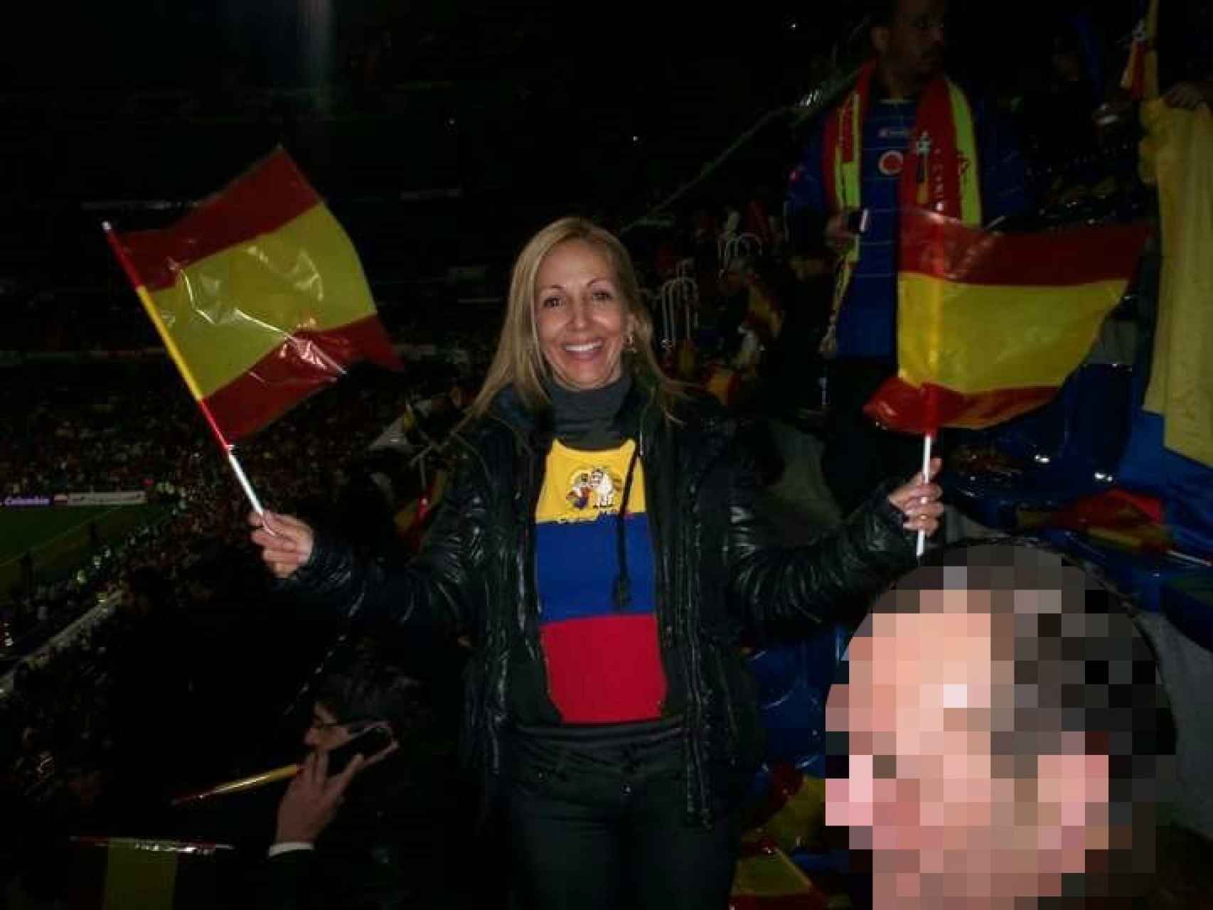 Nibia Aurora Cano durante un partido en el Bernabéu.
