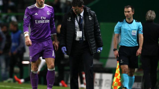 Bale se marcha lesionado tras el partido contra el Sporting.