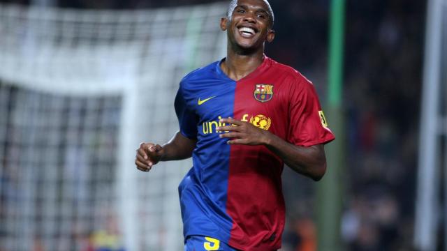 Samuel Eto'o, durante un partido con el FC Barcelona.