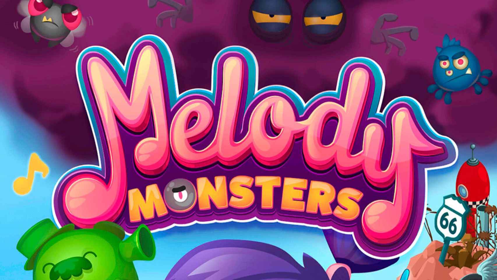 Monstruos que hacen música en Melody Monsters, un juego de puzzles