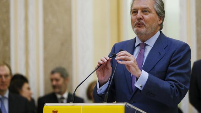 El ministro de Educación, Íñigo Méndez de Vigo, este viernes en el Ministerio