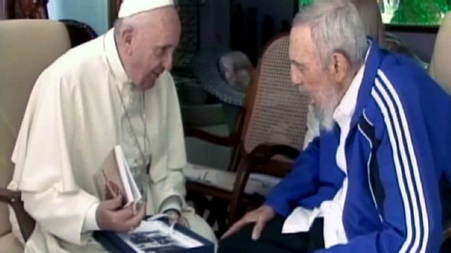 El papa Francisco se reunió con Fidel Castro en La Habana.