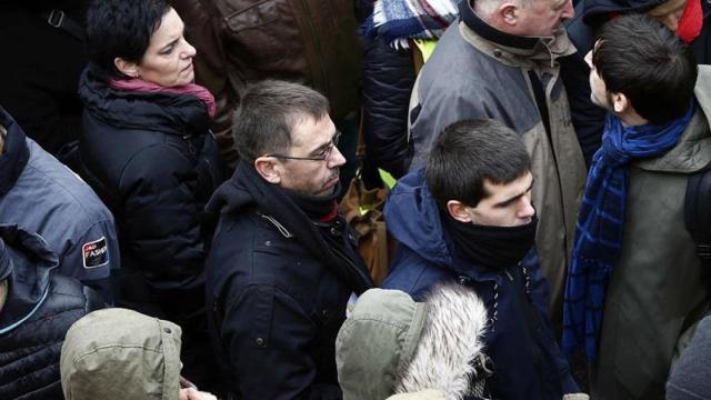 Monedero durante la manifestación