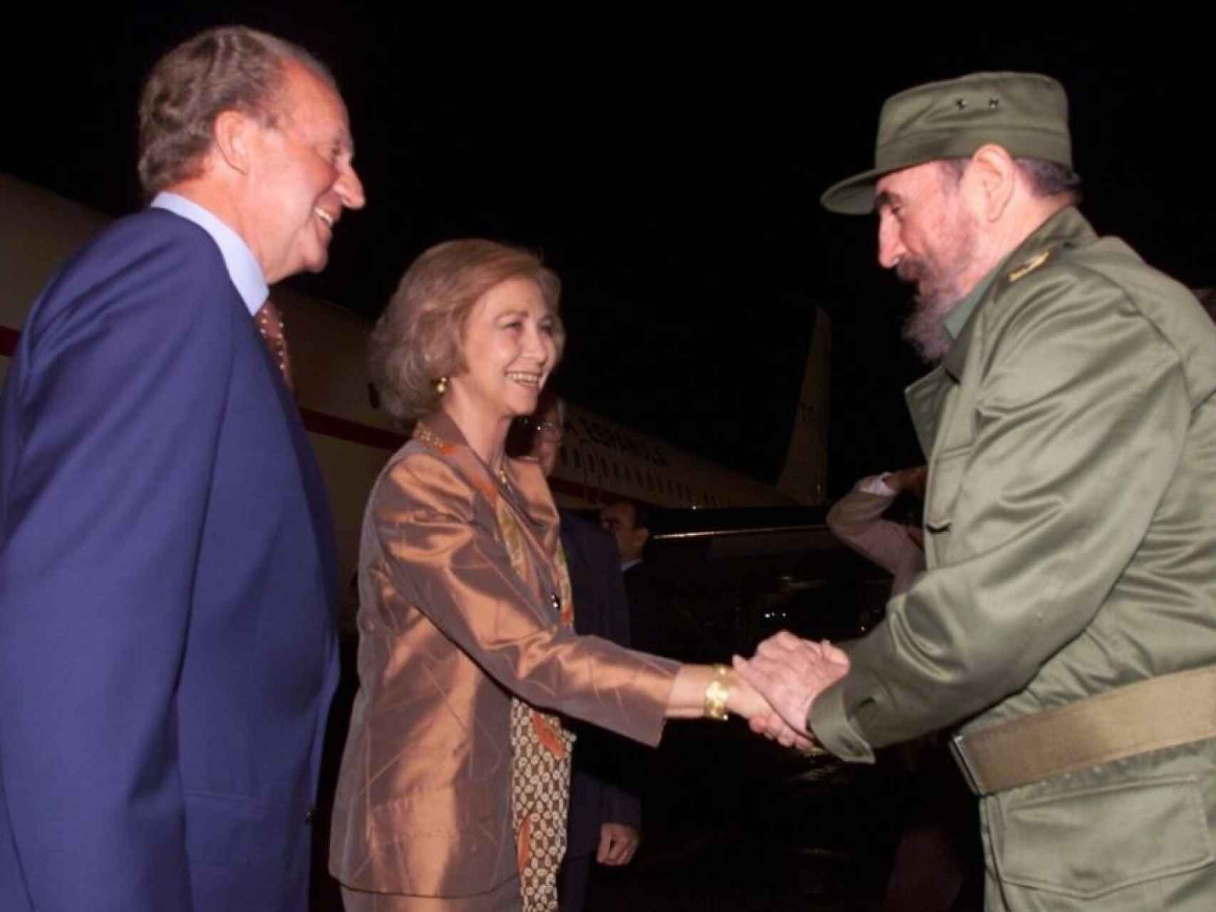 Los reyes eméritos, Juan Carlos y Sofía, con Fidel Castro.