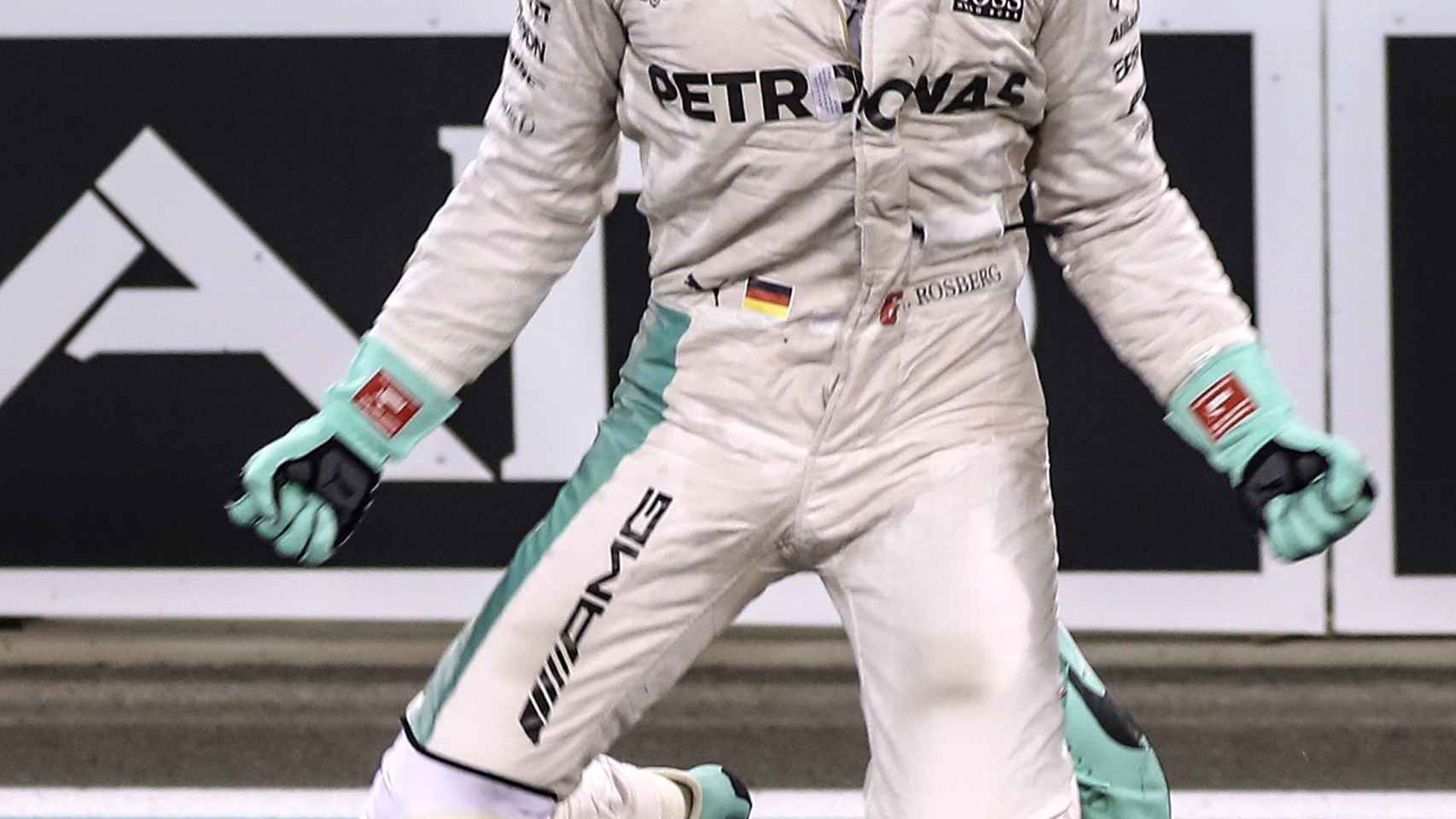 Nico Rosberg celebra su victoria en el Mundial.