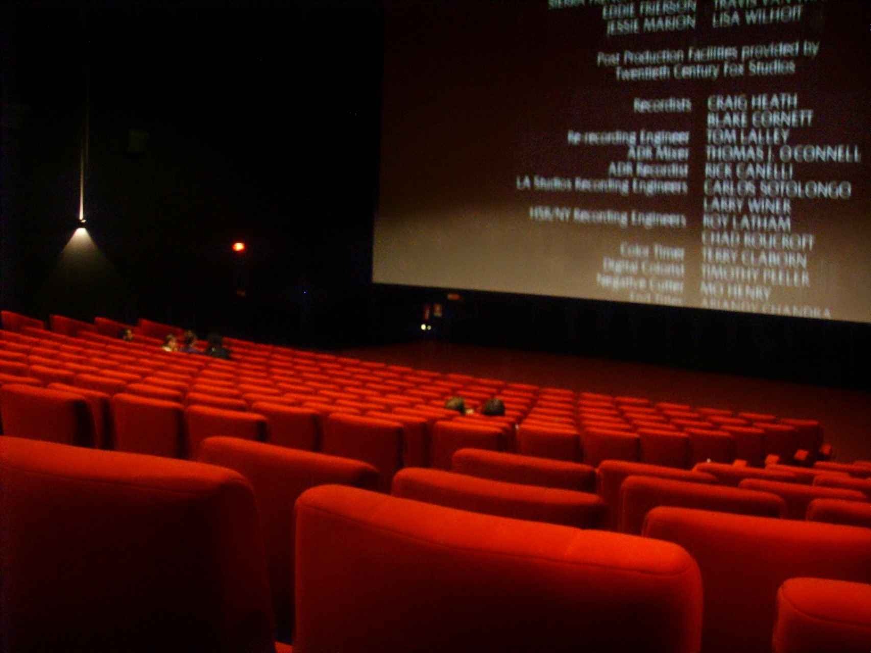 Interior de una sala de cine en España.