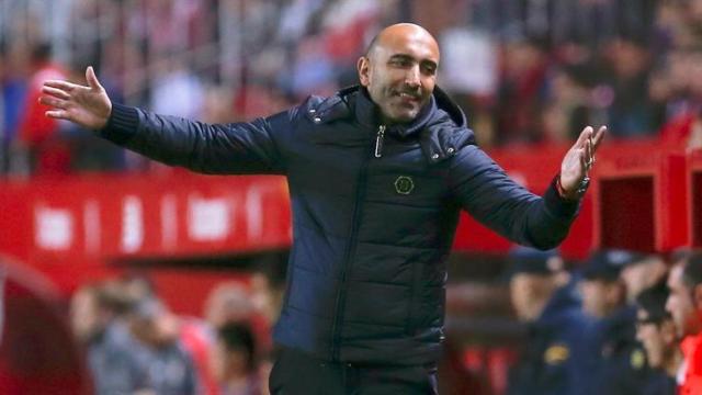 Abelardo en un partido de esta temporada.