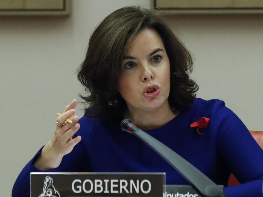 La vicepresidenta del Gobierno, Soraya Sáenz de Santamaría.