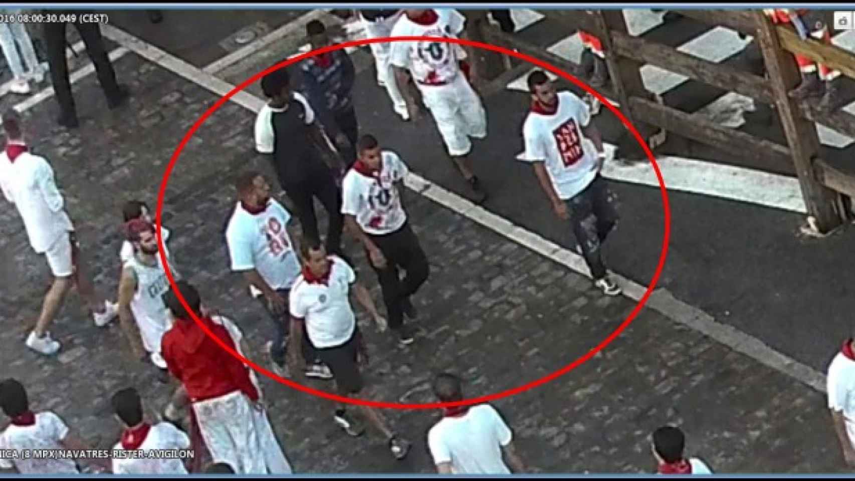 Los cinco investigados por la presunta agresión sexual en San Fermín.