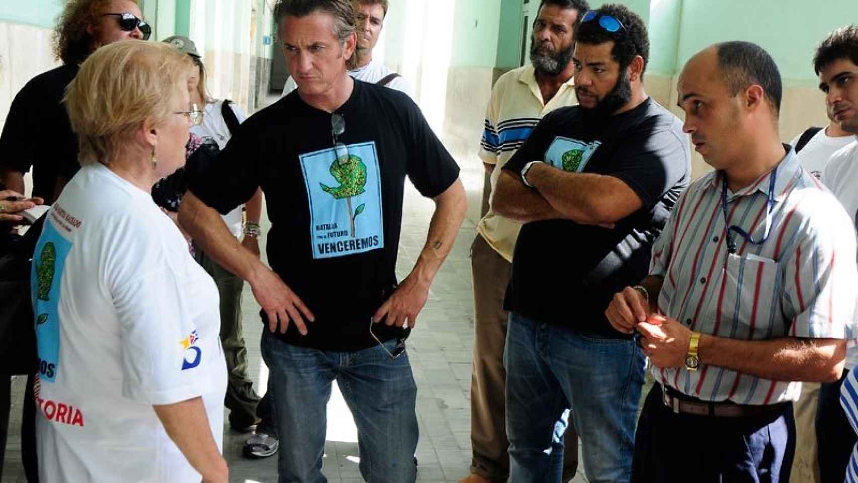 Sean Penn durante una visita a Cuba