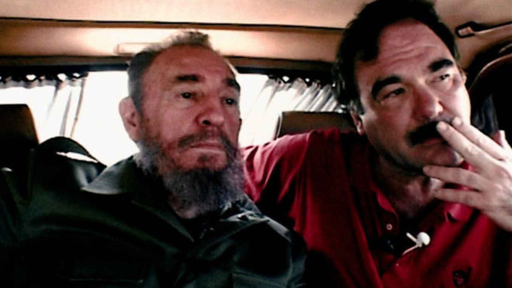 Fidel Castro con Oliver Stone
