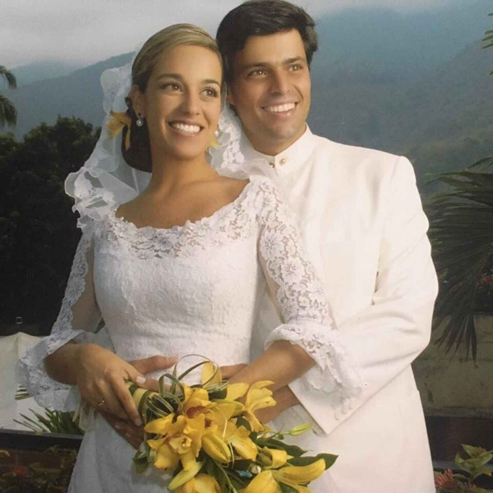 Lilian Tintori y Leopoldo López el día de su boda, el 19 de abrol de 2007.