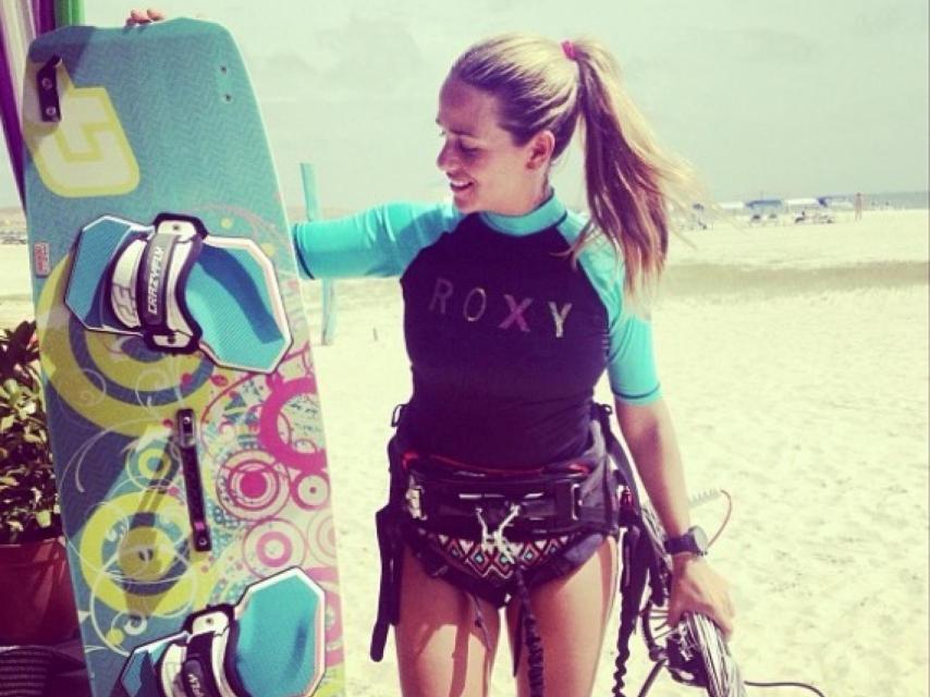 Lilian es campeona de Kitesurf, deporte que practica desde pequeña.