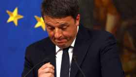 Matteo Renzi, durante su alocución tras el referendo.