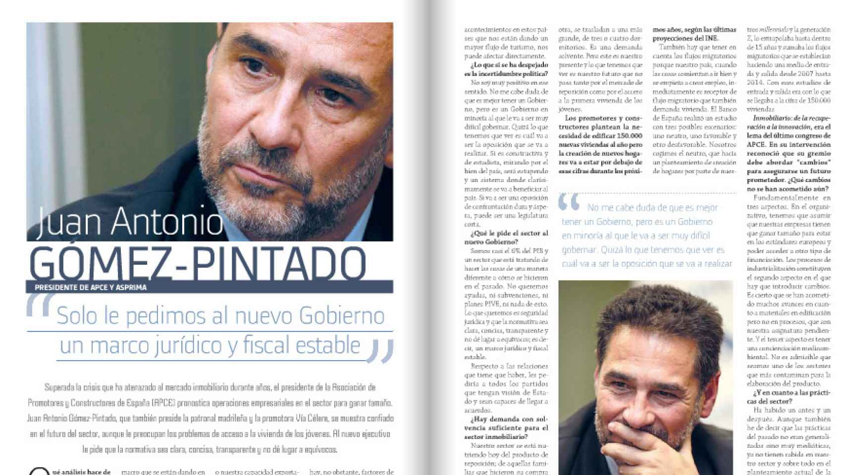 Interior de la revista del Colegio de Registradores de España.