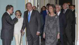 Los reyes eméritos juntos este lunes en la inauguración de la exposición sobre la figura de Carlos III