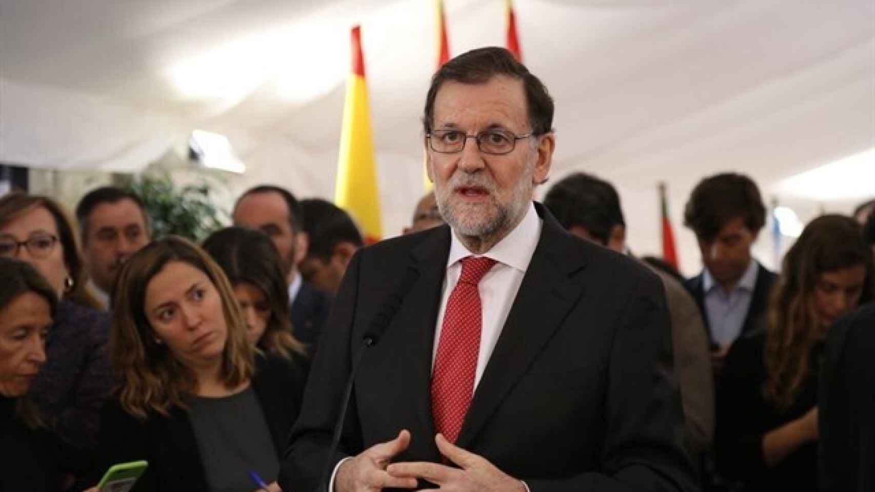 Rajoy, durante el homenaje a la Constitución.