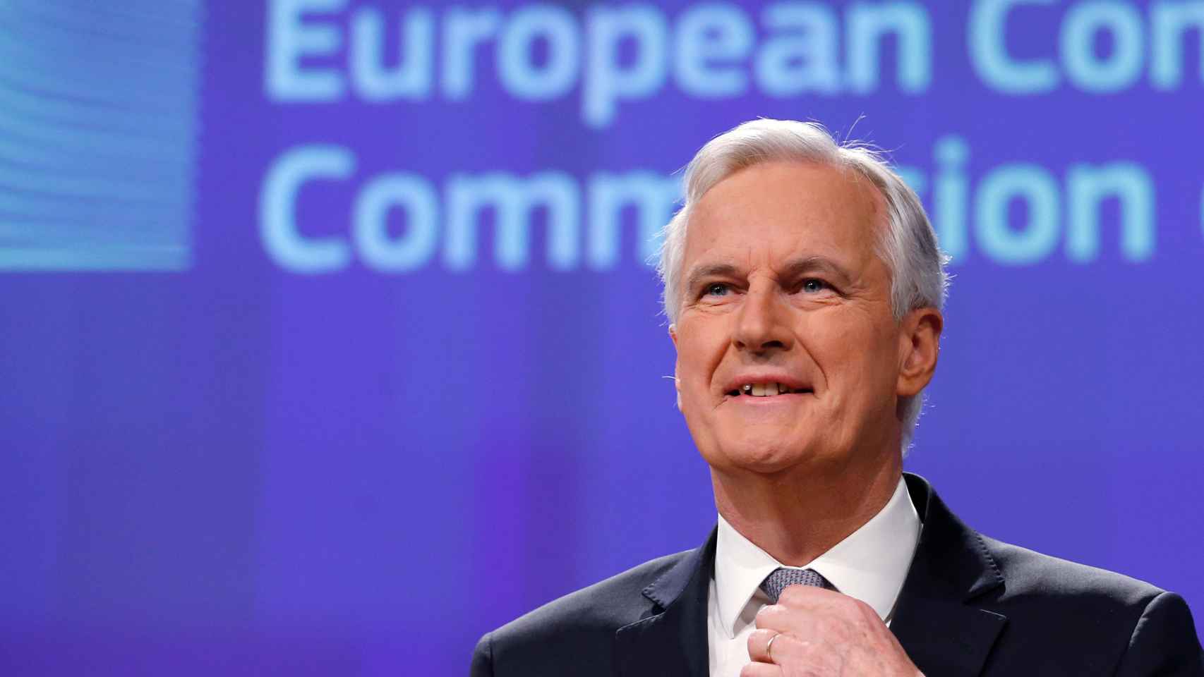 El negociador jefe del Brexit, Michel Barnier, en su primera rueda de prensa