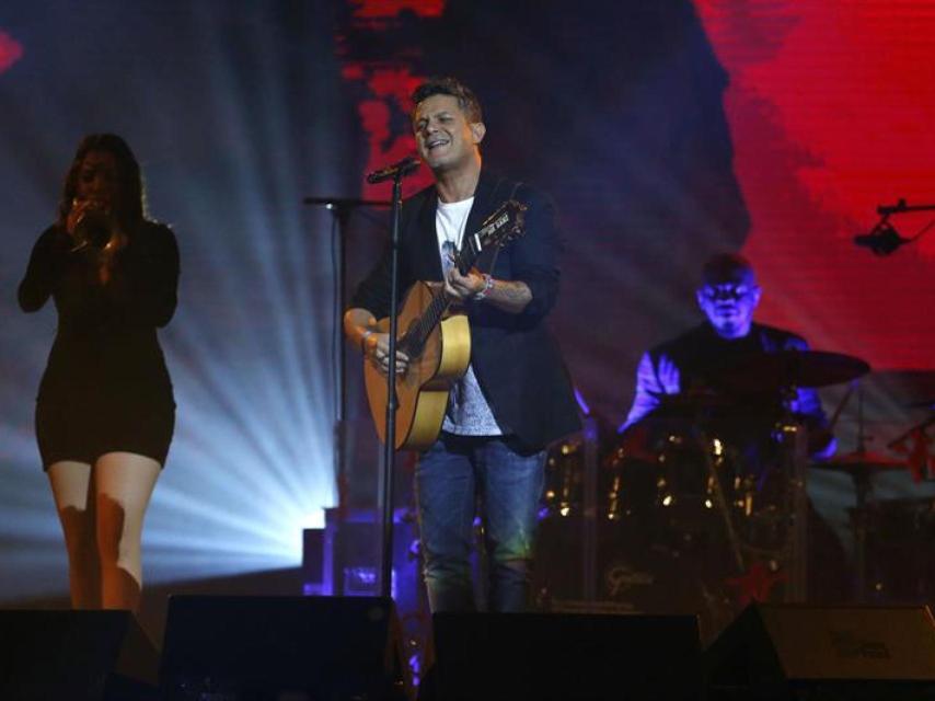 Alejandro Sanz en el concierto de Madrid.