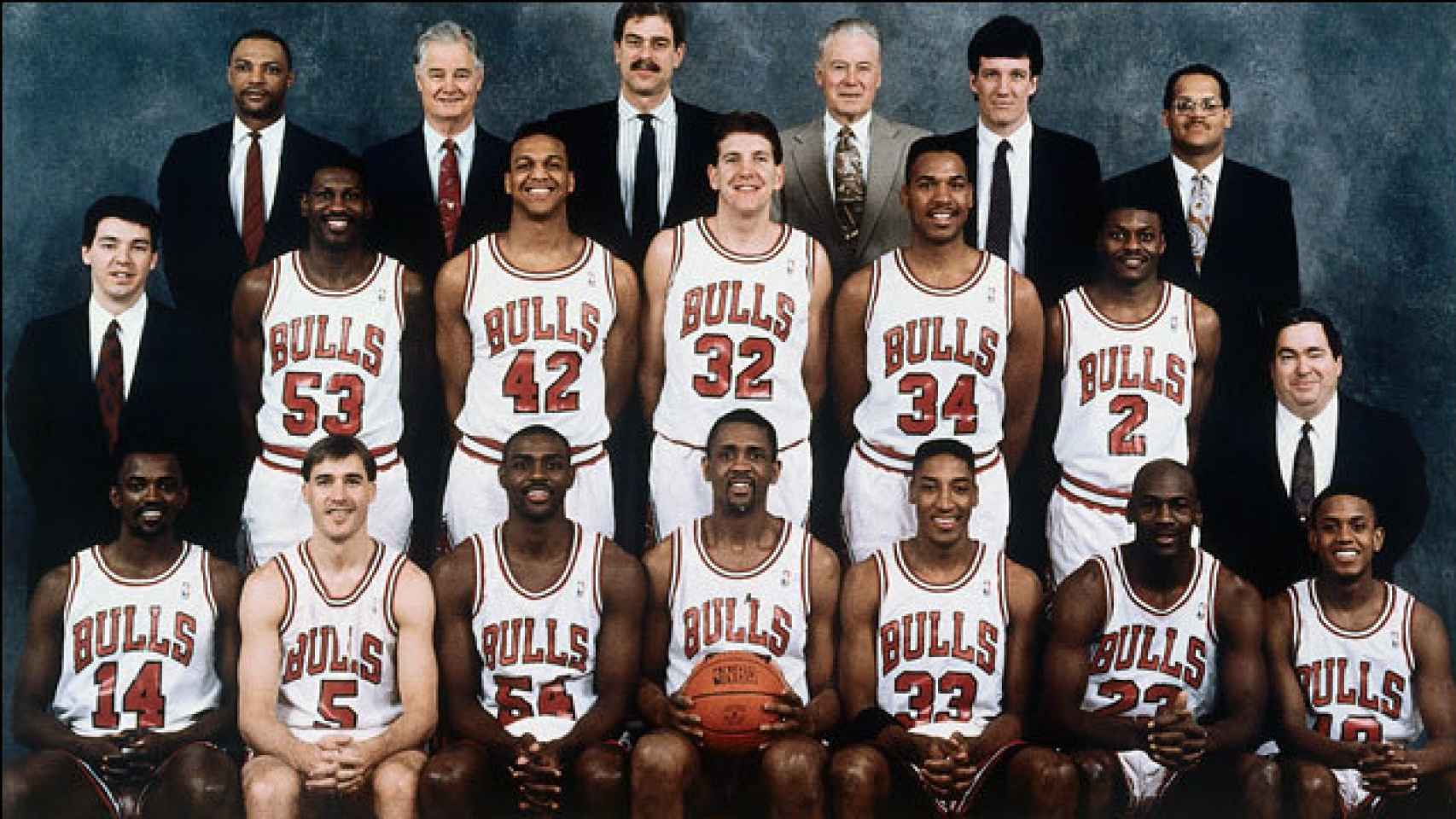 Plantilla de los Chicago Bulls para la temporada 1990/1991.