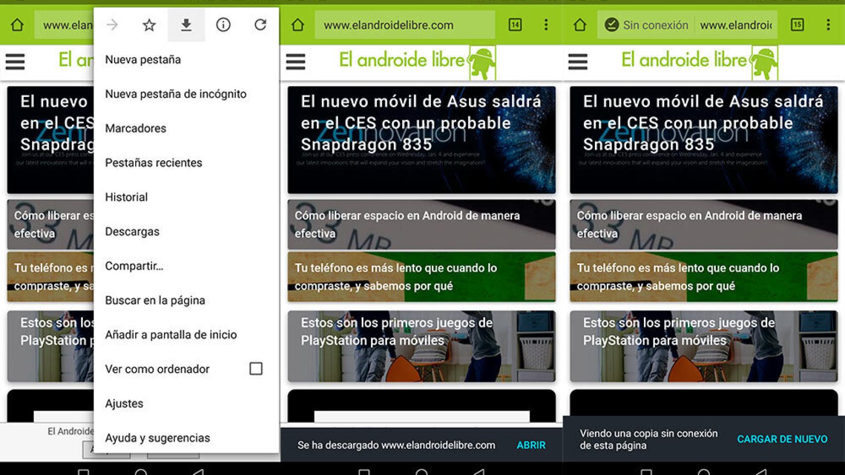 Descarga páginas para verlas offline con la última versión de Chrome