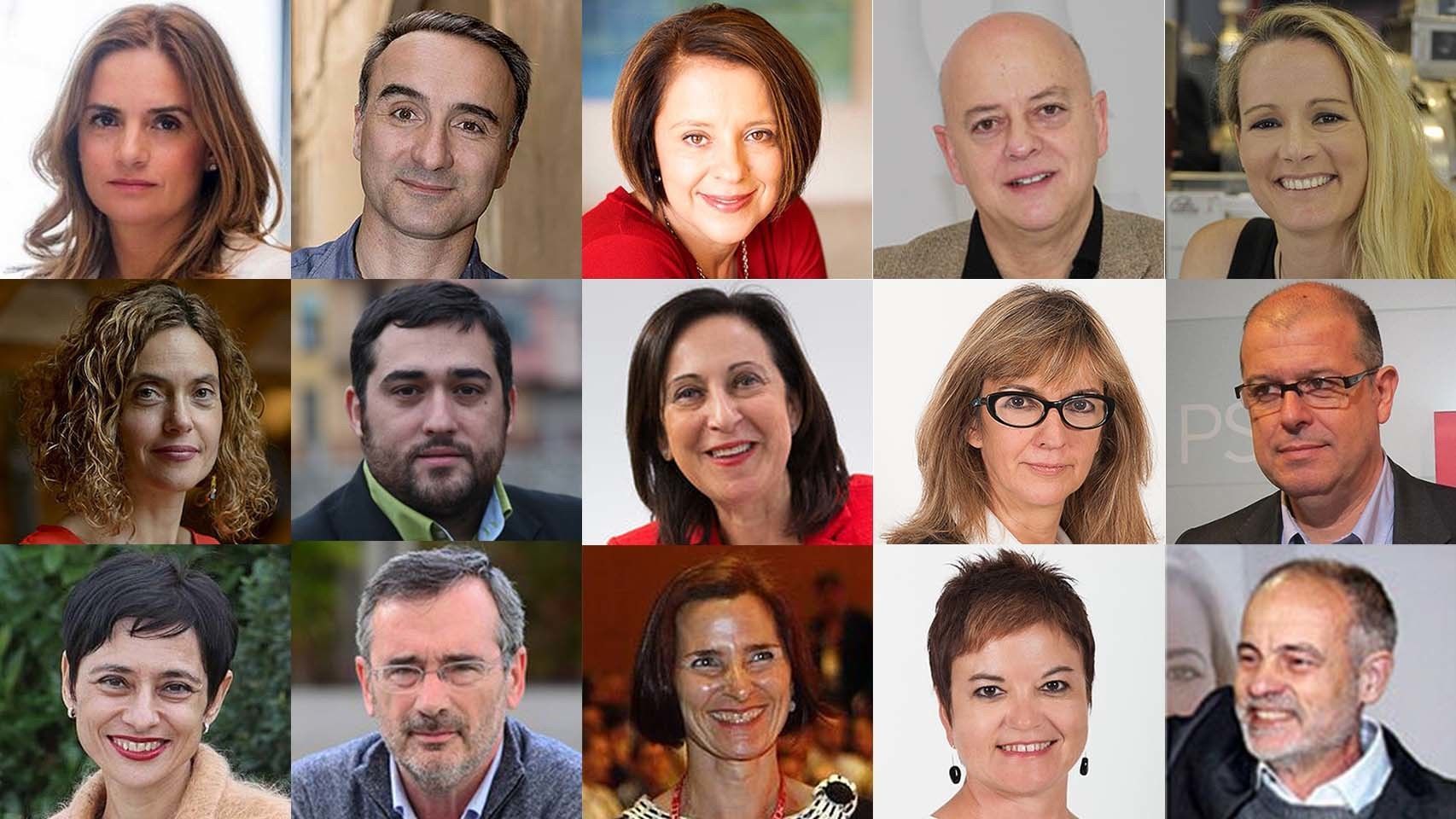 Los diputados que votaron no a Rajoy.