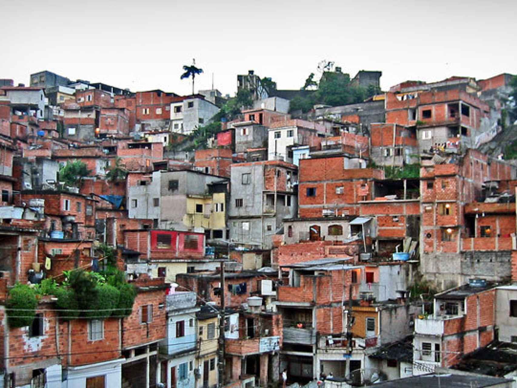 Una imagen del barrio conocido como Villas-Miseria, en donde viven más de 45.000 personas en condiciones de pobreza extrema.