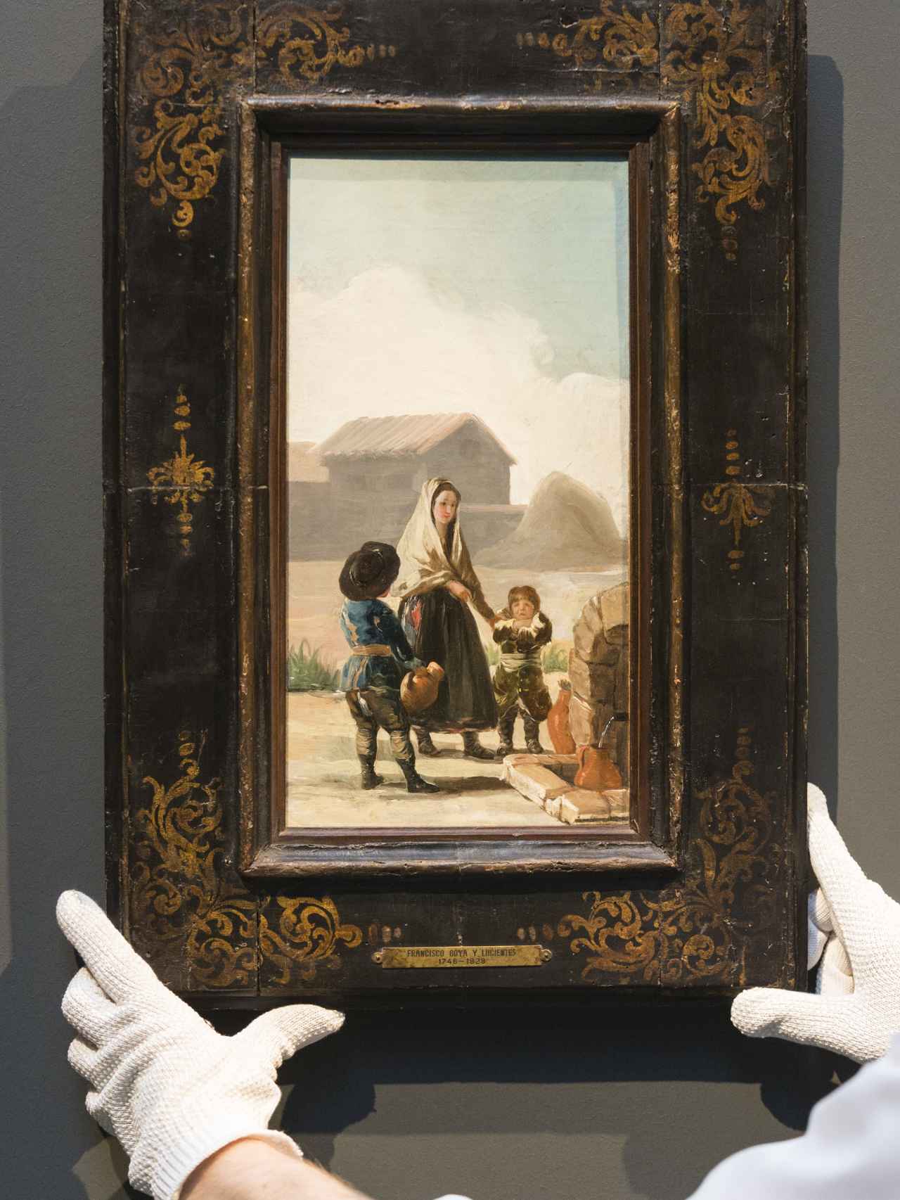 Momento en el que fue retirado el boceto de Goya en la subasta de Londres este jueves