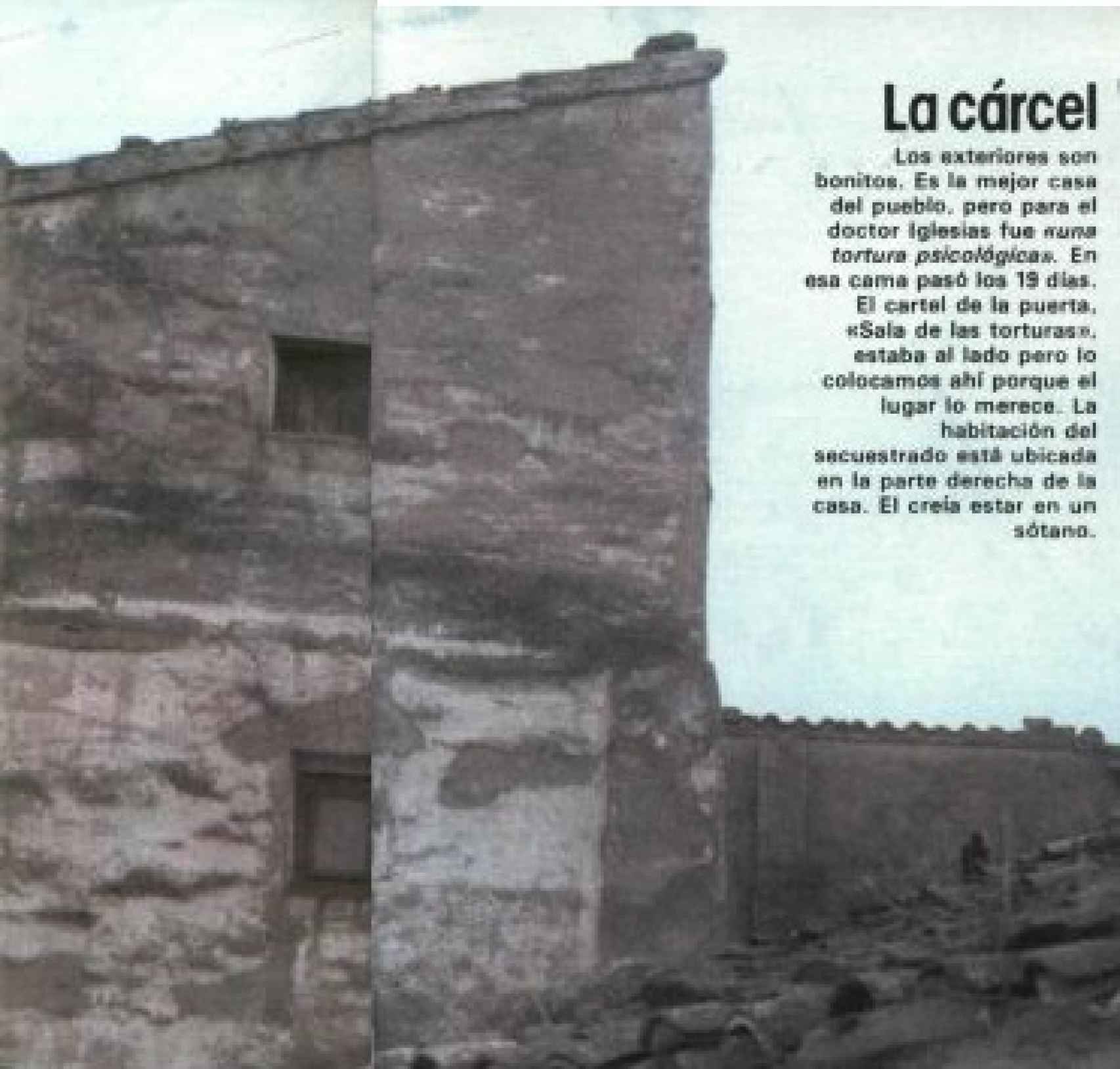 La casa en la que estuvo secuestrado Julio Iglesias Puga. Fotografía de 1982 cedida por la revista Interviú.