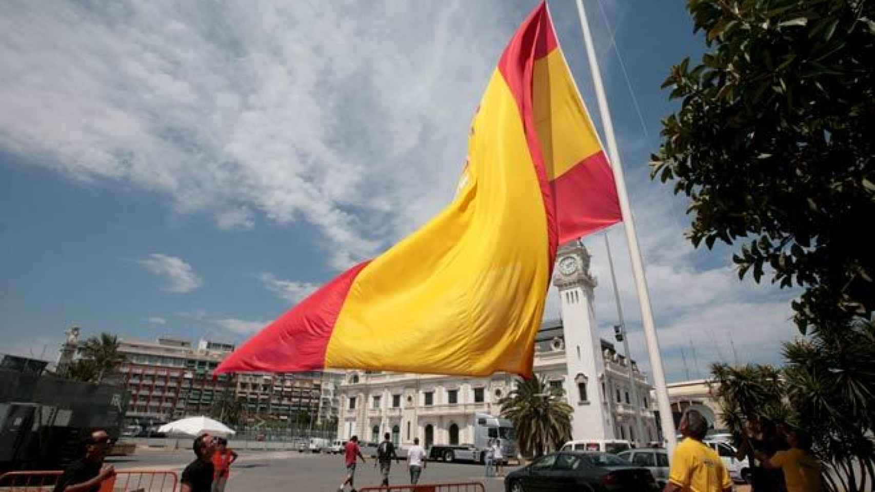 Una imagen de la bandera de España. (EFE)